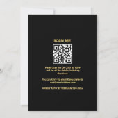 Einladung zur Schwarz-Gold-Überraschung mit QR-Cod (Rückseite)