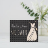 Einladung zur Schwarz-Weiß-Dusche (Stehend Vorderseite)