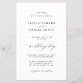 Einladung zur Schwarz-Weiß-Foto-Hochzeit Flyer (Vorne)