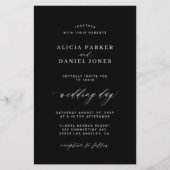 Einladung zur Schwarz-Weiß-Foto-Hochzeit Flyer (Vorne)