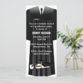 Einladung zur Schwarz-Weiß-Graduierung (Stehend Vorderseite)