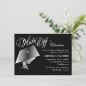 Einladung zur Schwarz-Weiß-Graduierung (Stehend Vorderseite)