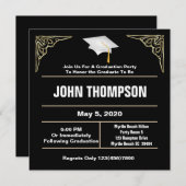 Einladung zur Schwarz-Weiß-Graduierung (Vorne/Hinten)