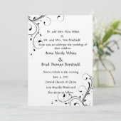 Einladung zur Schwarz-Weiß-Hochzeit (Stehend Vorderseite)
