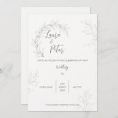 Einladung zur Schwarz-Weiß-Hochzeit (Vorne/Hinten)