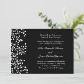 Einladung zur Schwarz-Weiß-Hochzeit (Stehend Vorderseite)