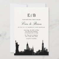 Einladung zur Schwarz-Weiß-Hochzeit des NYC