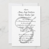 Einladung zur Schwarz-Weiß-Hochzeit| Initial Z (Rückseite)