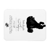 Einladung zur Schwarz-Weiß-Hochzeit Magnet (Horizontal)