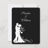 Einladung zur Schwarz-weißen Hochzeit (Rückseite)