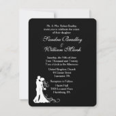 Einladung zur Schwarz-weißen Hochzeit (Vorderseite)