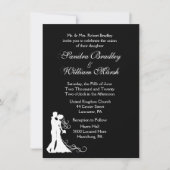 Einladung zur Schwarz-weißen Hochzeit (Vorderseite)