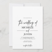 Einladung zur Schwarz-weißen QR-Hochzeit (Vorderseite)