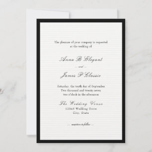 Einladung zur Schwarzen Hochzeit mit klassischer S