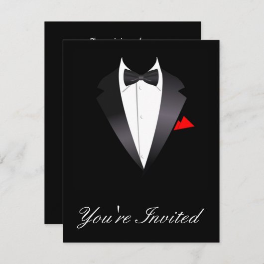 Einladung zur Schwarzen Krawatte (Vorne/Hinten)