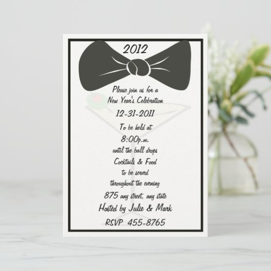 Einladung zur Schwarzen Krawatte (Stehend Vorderseite)