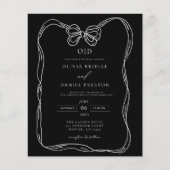 Einladung zur Schwarzweiß-Bow (Vorderseite)