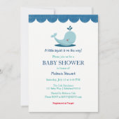 Einladung zur Sea Whale Baby Dusche (Vorderseite)