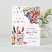 Einladung zur "Seafood Night Engagement Party" (Stehend Vorderseite)