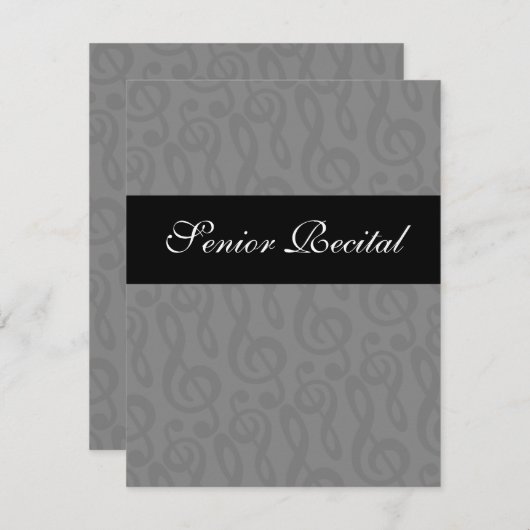 Einladung zur Senior Music Erwägungsgrund (Vorne/Hinten)