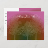 Einladung zur Silhouette von Bäumen (Vorne/Hinten)