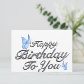 Einladung zur Silver Birthday Celebration (Stehend Vorderseite)