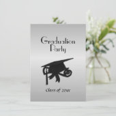 Einladung zur Silver Graduation Party (Stehend Vorderseite)