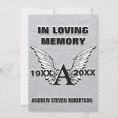 Einladung zur Silver Memorial | Angel Wings (Vorderseite)