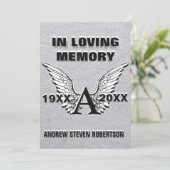 Einladung zur Silver Memorial | Angel Wings (Stehend Vorderseite)