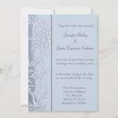 Einladung zur Silver Snowflake Hochzeit (Vorderseite)