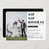 Einladung zur "Sip Sip Hooray Foto" (Vorne/Hinten)