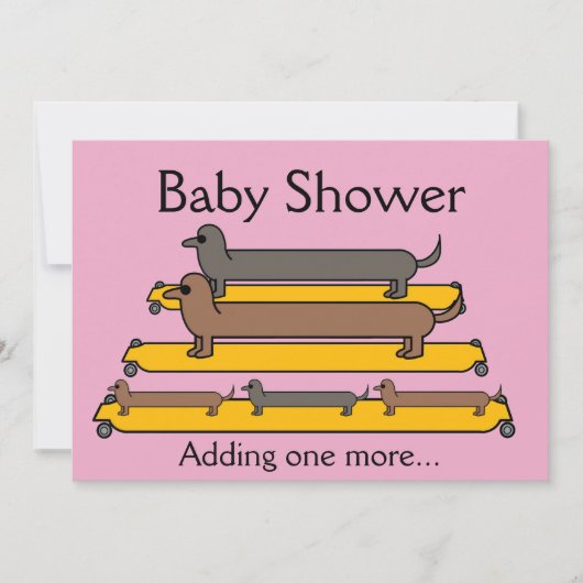 Einladung zur Skateboard-Dackel (Vorderseite)