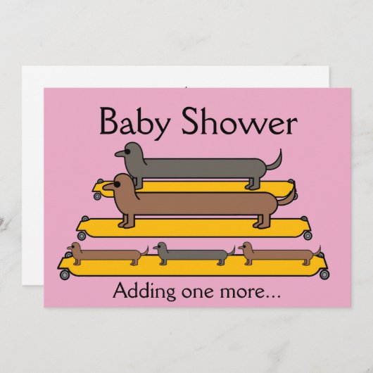 Einladung zur Skateboard-Dackel (Vorne/Hinten)