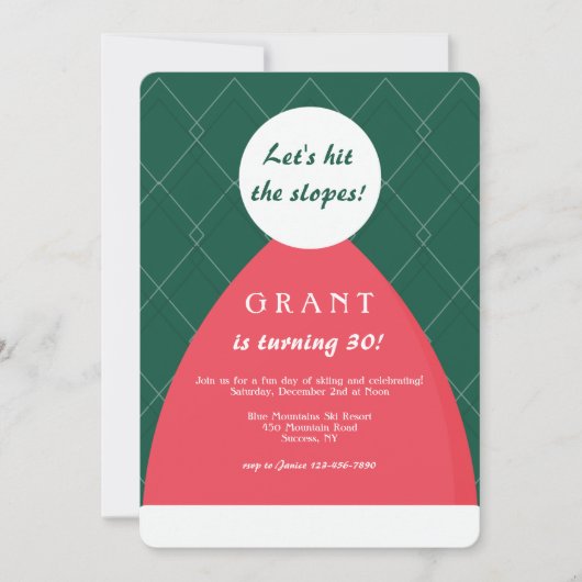 Einladung zur Ski Cap (Vorderseite)