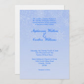 Einladung zur Snowflake Hochzeit (Vorne/Hinten)