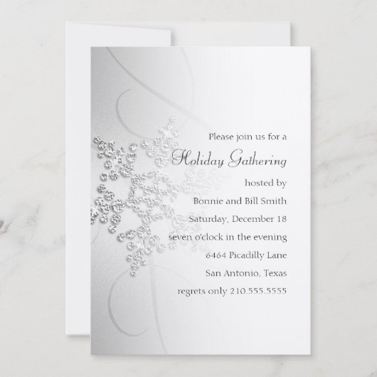 Einladung zur Snowflake Holiday Party (Vorderseite)