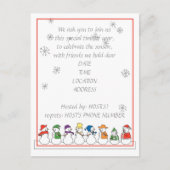 Einladung zur Snowmen-Feier (Vorderseite)