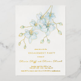 Einladung zur "Soft Blue Orchid Engagement Party"
