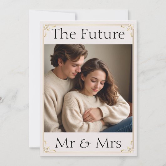 Einladung zur "Soft Pink Rose Engagement Party" (Vorderseite)