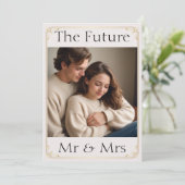 Einladung zur "Soft Pink Rose Engagement Party" (Stehend Vorderseite)