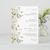 Einladung zur Sommerhochzeit in der Wildblume (Stehend Vorderseite)