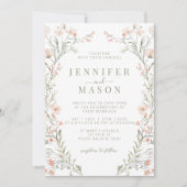 Einladung zur Sommerhochzeit in neutraler Wildblum (Vorderseite)