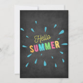 Einladung zur Sommerparty am Ende der Schule (Rückseite)