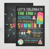 Einladung zur Sommerparty am Ende der Schule (Vorne/Hinten)