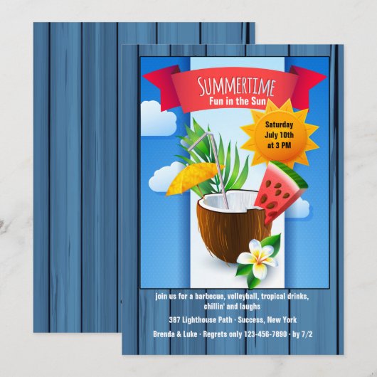 Einladung zur Sommerzeit (Vorne/Hinten)