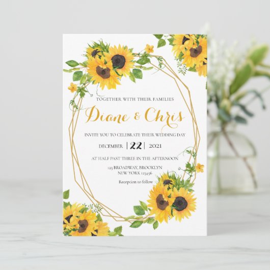 Einladung zur Sonnenblume (Stehend Vorderseite)