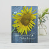 Einladung zur Sonnenblume Hochzeit - von Bride & G (Stehend Vorderseite)