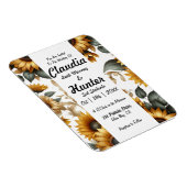 Einladung zur Sonnenblume Magnet (Rechte Seite)