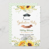 Einladung zur Sonnenblumen-Graduierung (Vorne/Hinten)