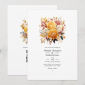 Einladung zur Sonnenblumen-Hochzeit (Vorne/Hinten)